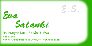 eva salanki business card